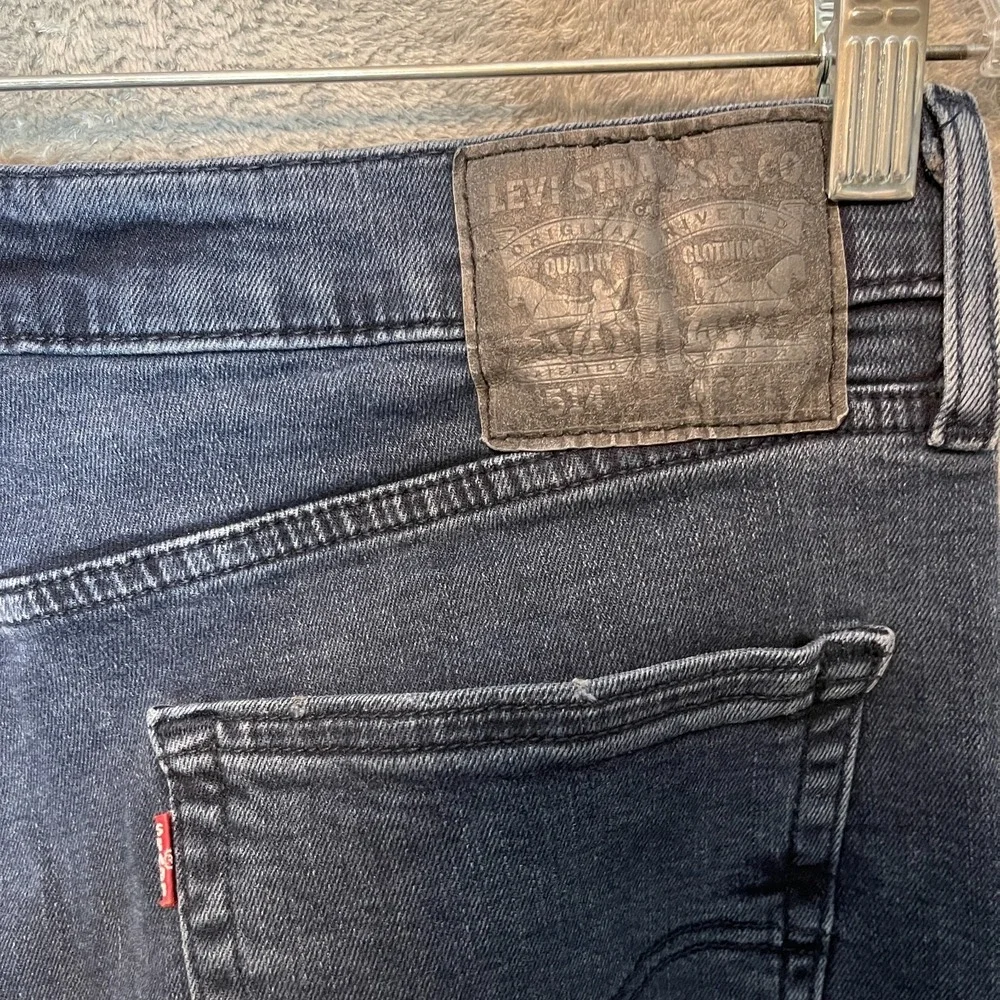 Levis 514 Men Regular Straight Denim Jean 34x33* Mid Rise Dark Wash Stretch